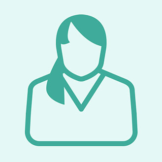 Dr. med. Lidia Decker Stilisiertes grünes Person-Symbol mit Silhouette eines Kopfes und Schultern auf hellgrünem Hintergrund